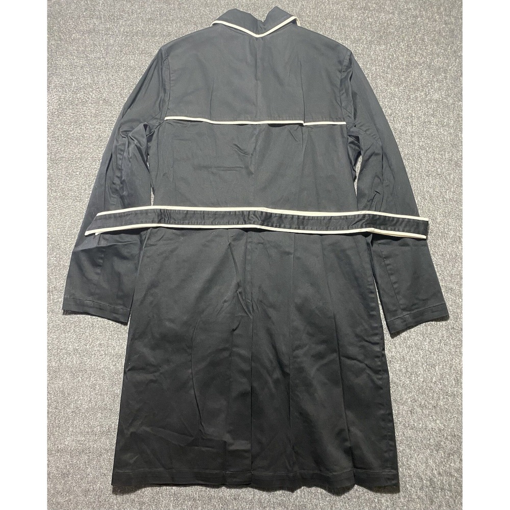 Vintage Black Trench Coat George ME By Mark Eisen Size S-4/6 - Picture 6 of 7